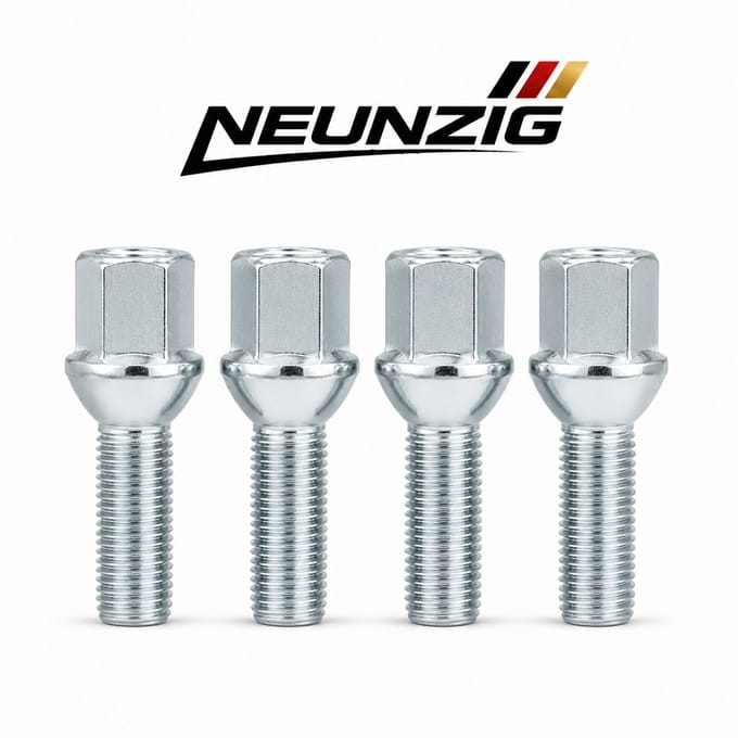 Wielbouten M12x1,5 Zilver Bolconisch 28 mm (52 mm) - Set van 4