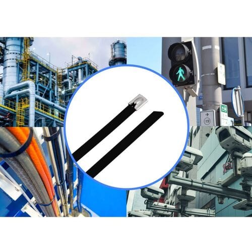 TRU COMPONENTS TC-12656632 Stalen kabelbinder 680 mm 7.9 mm AISI 316 Met coating 100 stuk(s)