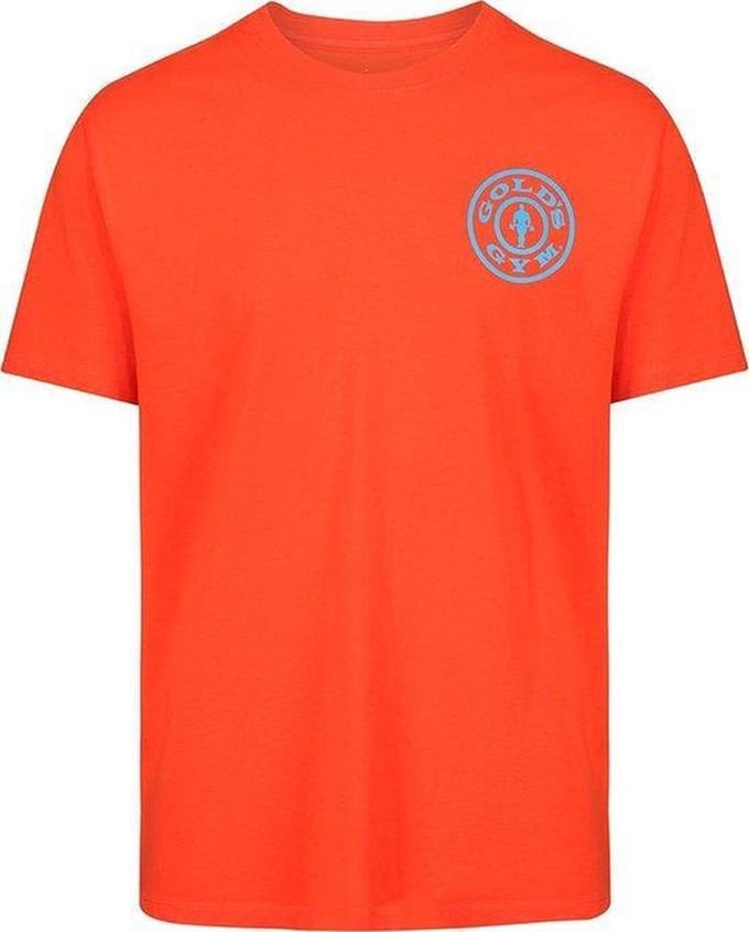 BASIC T-SHIRT WITH CHEST LOGO - ORANJE - L