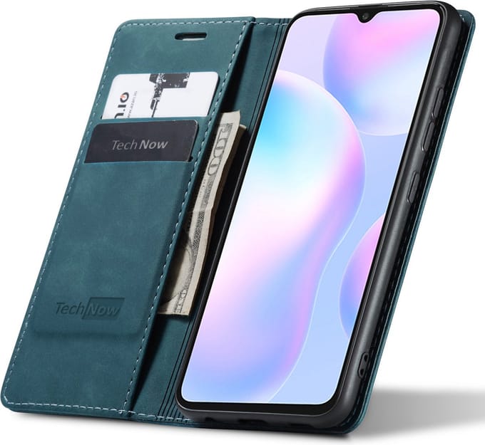 Hoesje geschikt voor Xiaomi Redmi 9A / 9AT / 9i - Book Case Leer Slimline Blauw