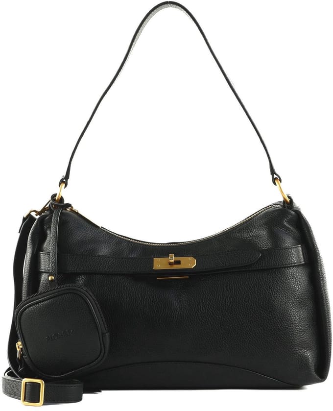 PICARD Leren schoudertas handtas Odeon Hand Bag Black zwart