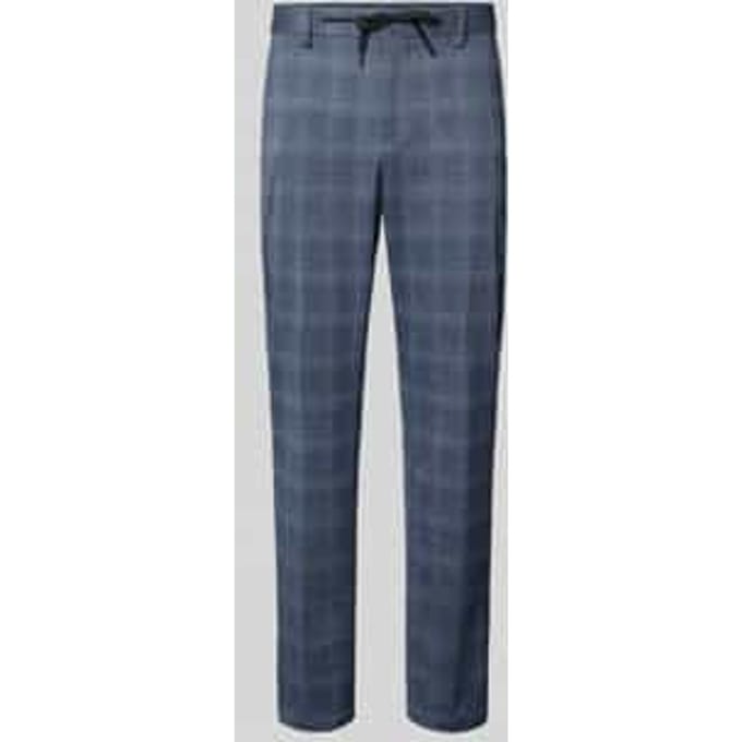 Slim fit pantalon met riemlussen