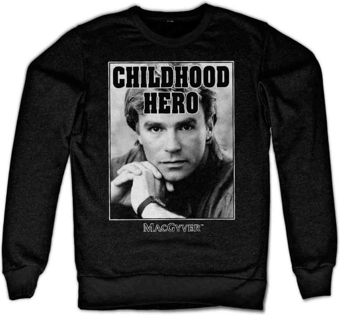 MacGyver Sweater/trui -S- Childhood Hero Zwart
