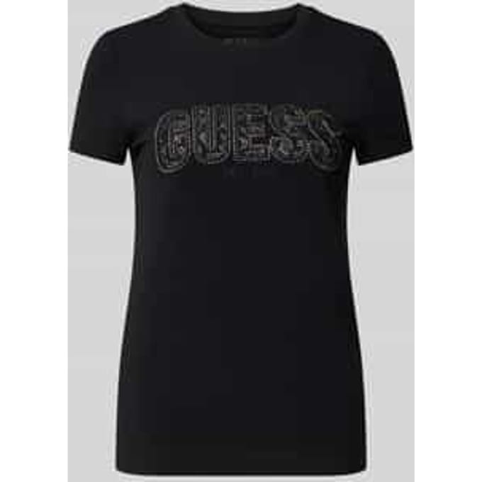 Round Neck Short Sleeve T-Shirt Wo - Black Shirts