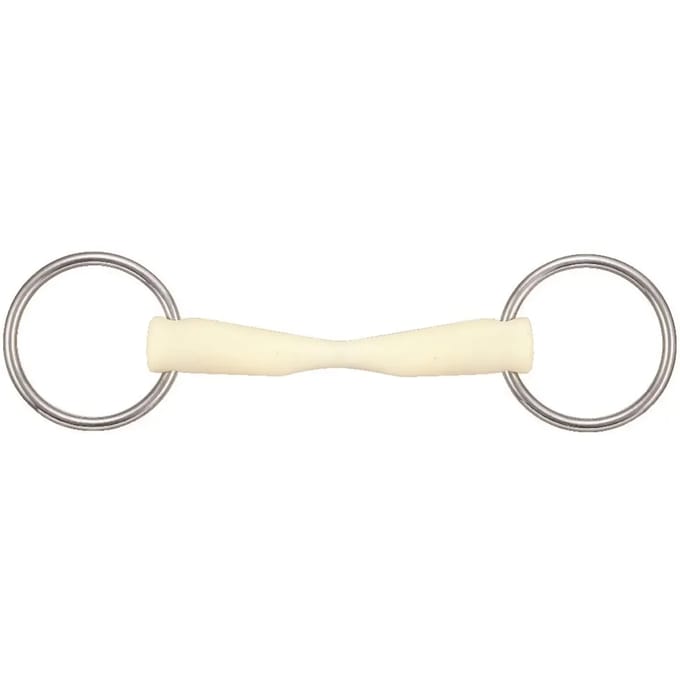 2-rings bit voor recht afneembaar paard Soyo Happy mouth "taper"