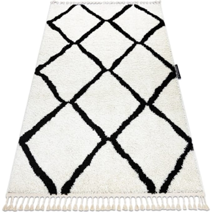 Kleden Rugsx Tapijt BERBER CROSS witrand , Barber , 200x290 cm