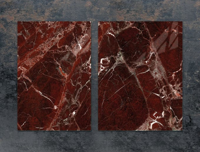 TMK ArtDeko - Snijplank - Glas - 75x52 cm - Marmer