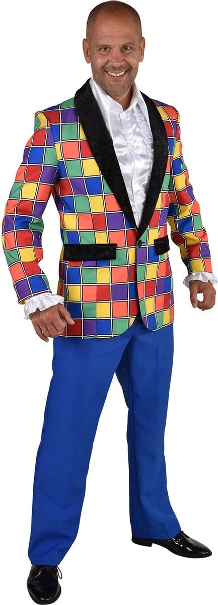 Magic Design Verkleedcolbert Blok Heren Polyester Maat Xl