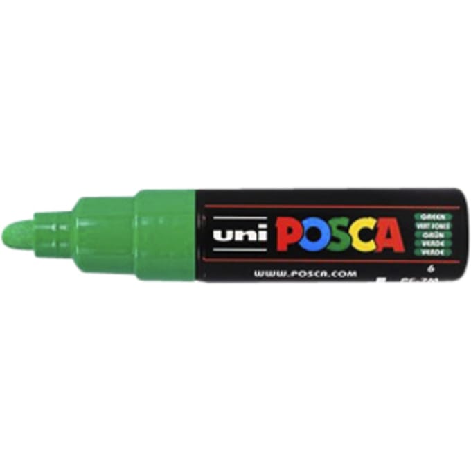 Posca marker met conische punt schrijfdikte breed donkergroen