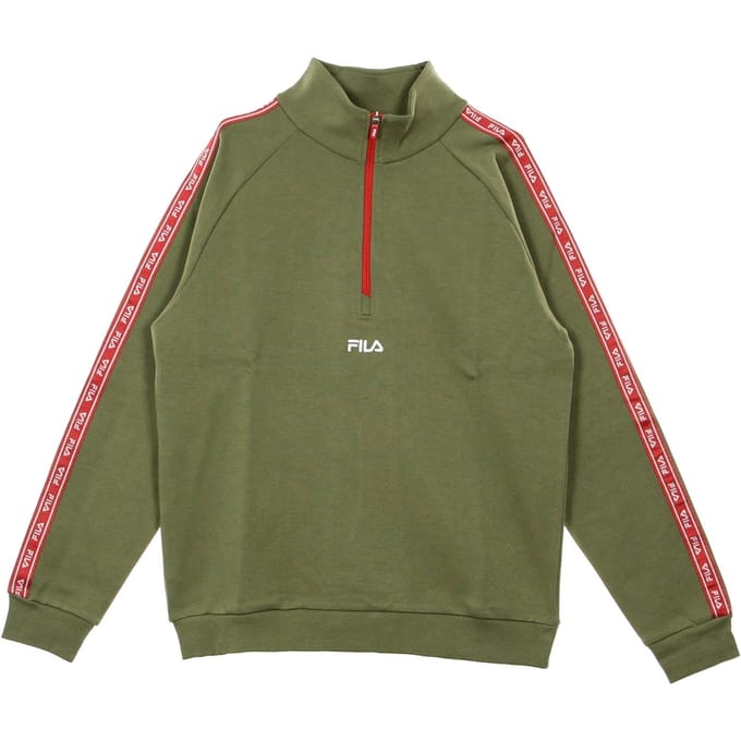 Udell lichtgewicht herensweatshirt met col, diep korstmossengroen