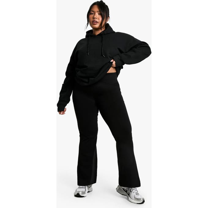 Dames BOOHOO BASICS PLUS DIEPE TAILLEBAND UITLOPENDE | Zwart | Maat: 44