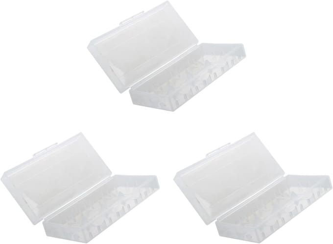 Batterij Opslagbox - Batterij Case - Batterijen Beschermen - Set van 3 - 72 x 43 x 66 cm - Transparant