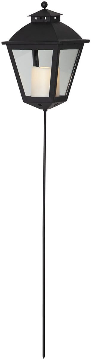 Star Trading graflantaarn 'Serene' incl. LED kaars, batterij, timer, zwart, 84cm