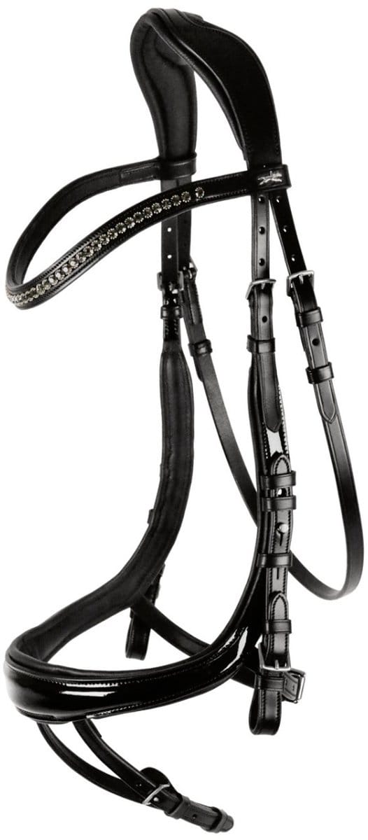 Schockemöhle hoofdstel Equitus BETA - Black patent - Extra Full