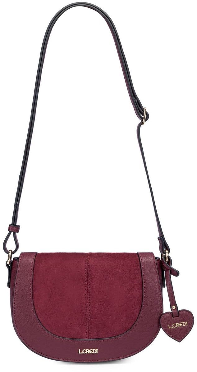 L.CREDI schoudertas Sopherl Hobo Bag Cherry Shade wijnrood