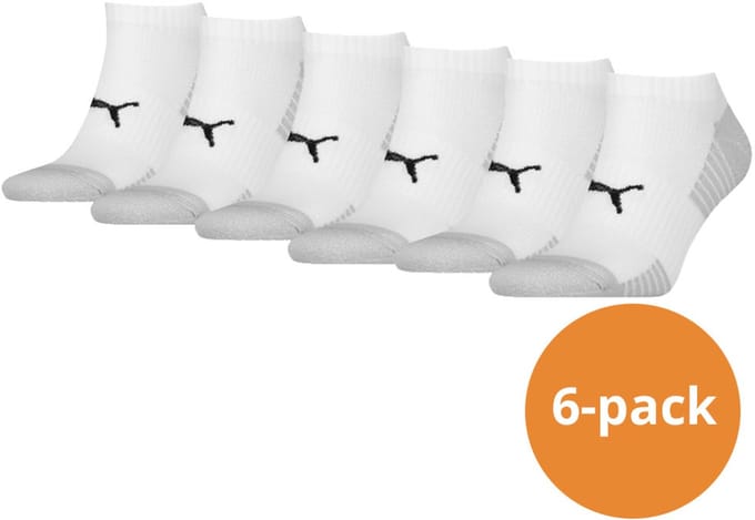 Puma Sport Cushioned Sneakersokken Light 6-pack Wit-39/42