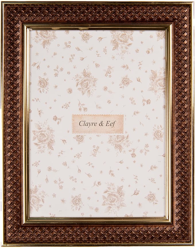 Clayre & Eef Fotolijst 15x20 cm Bruin Kunststof