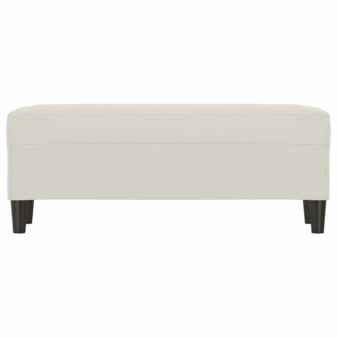 vidaXL Bankje 100x35x41 cm fluweel crèmekleurig