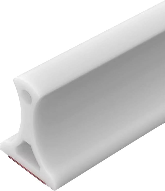 Douche Afschermingsstrip - Waterstop Drempel - Waterdicht Houden - Zelfklevend Flexibel - 2 Meter - Wit