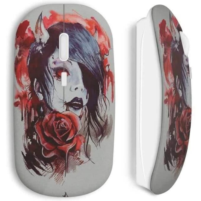 Draadloze muis Design Angel Paint rood