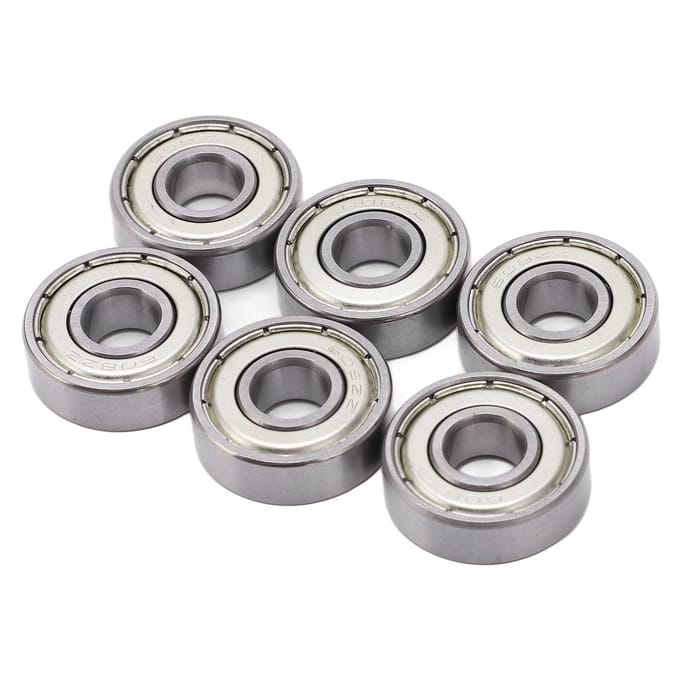 8 STKS 608 Skeeler Lagers Snel Soepel Lage Wrijving Lagers Skateboard Koolstofstaal Roller gray