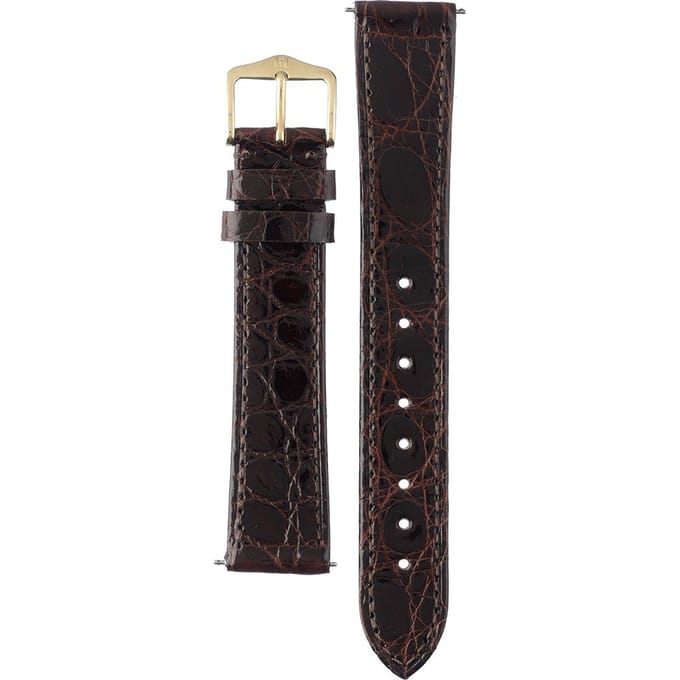 Hirsch 18920810-1-18 Genuine Croco Horlogeband