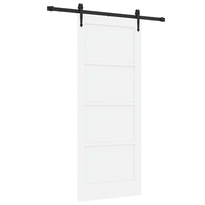 vidaXL - Schuifdeur - ORKDAL - 83 - x - 202 - cm - Massief - grenenhout - Wit
