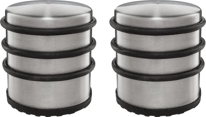 Protect-it Deurstopper/deurbuffer - 2x - D70 x H65mm - 1,15kg - RVS - premium - zonder montage