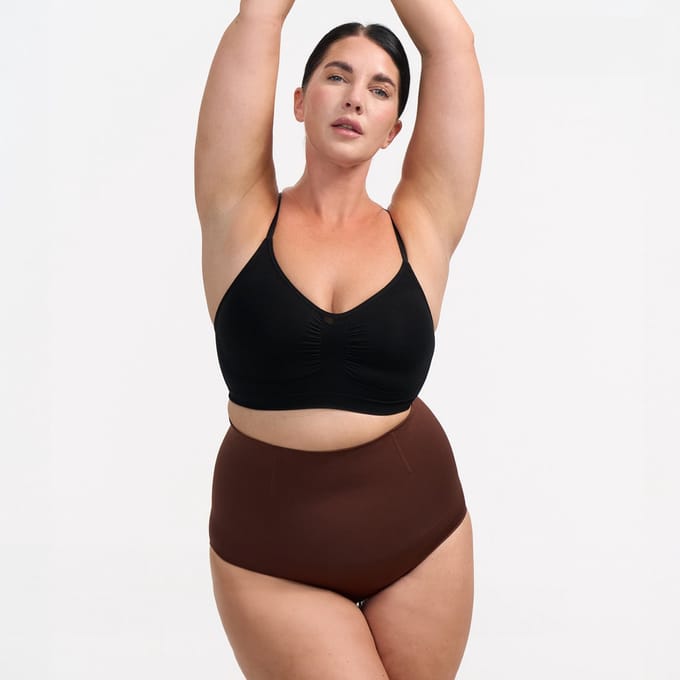 cfab - Corrigerende slip met hoge taille - Bruin - M/L