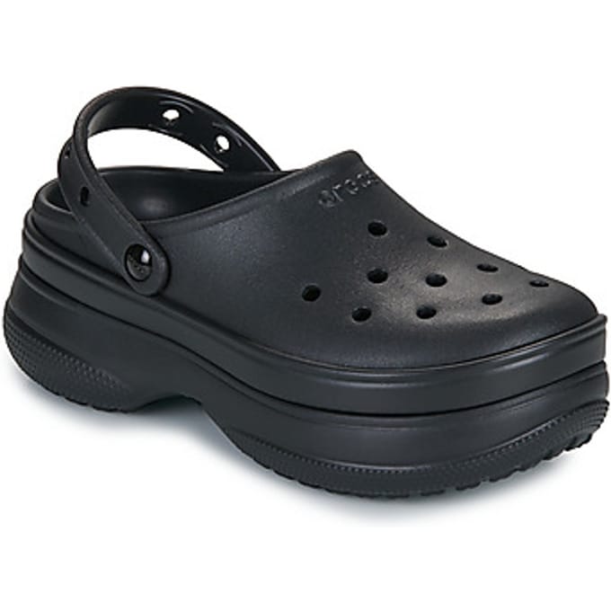 Crocs Classic Stacked Clog, Vrouwen, Zwart, Slippers, maat: 41/42