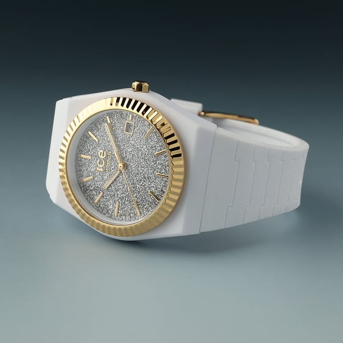 Ice Watch ICE power - PW1 - White glitter 024767 Horloge - Siliconen - Wit - Ø 36 mm