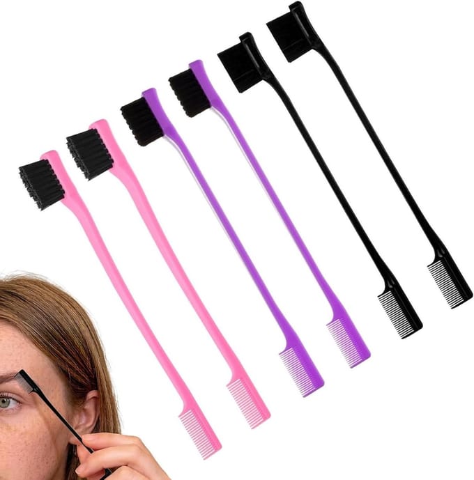 Haar Rand Borstel - Styling Tool - Netjes Haar Maken - Dubbelzijdig Ontwerp - 6 Stuks - Niet Gespecificeerd