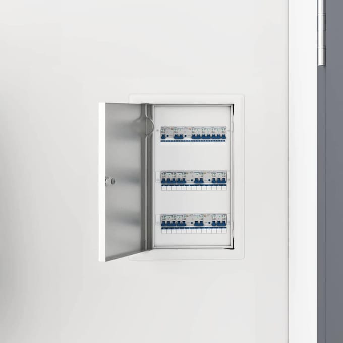 vidaXL - Access - Panel - Wit - 33 - x - 23 - x - 3 - cm - Staal