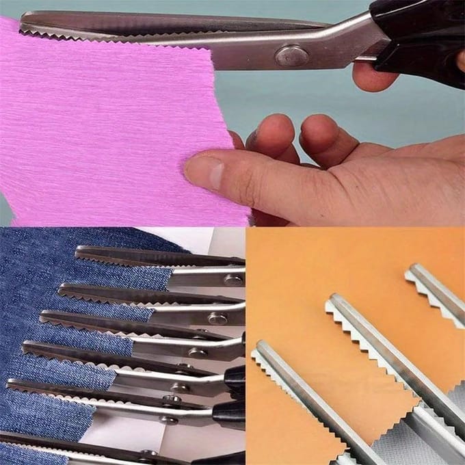 Kleermakersschaar Zigzagschaar Zigzag Naaien Knippen Gekartelde Kant Schaar Naaiaccessoires Stofschaar DIY Naaigerei white