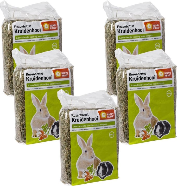 Happy Home Kruidenhooi 500 g - Ruwvoer - 5 x Rozenbottel