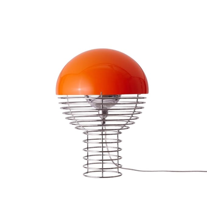 Verpan Draad Tafellamp Ø30 Chroom/ Oranje
