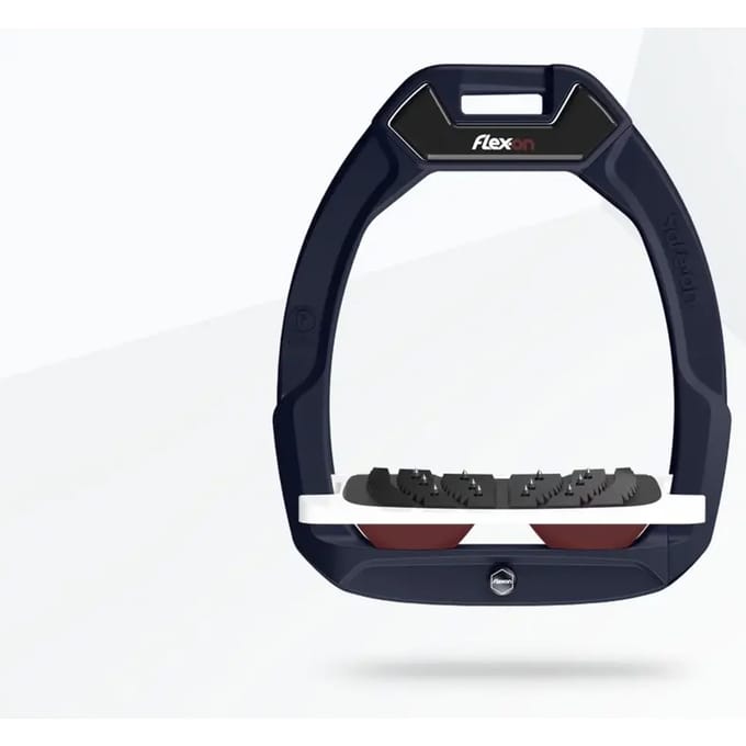 Veiligheidsbeugels voor paardrijden Hellend Ultra Grip Aluminium/Wit/Bordeaux Flex-On Safe-On