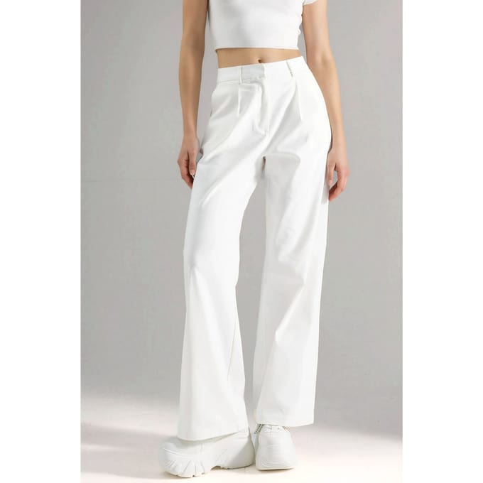 Hooggewaisted Wijde Pantalonbroek