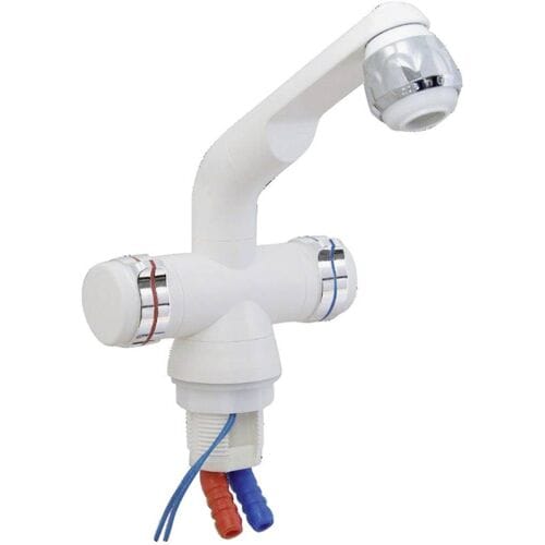 Barwig 4100-235 2-greeps mengkraan Slangaansluiting 10 mm Wit, Chroom