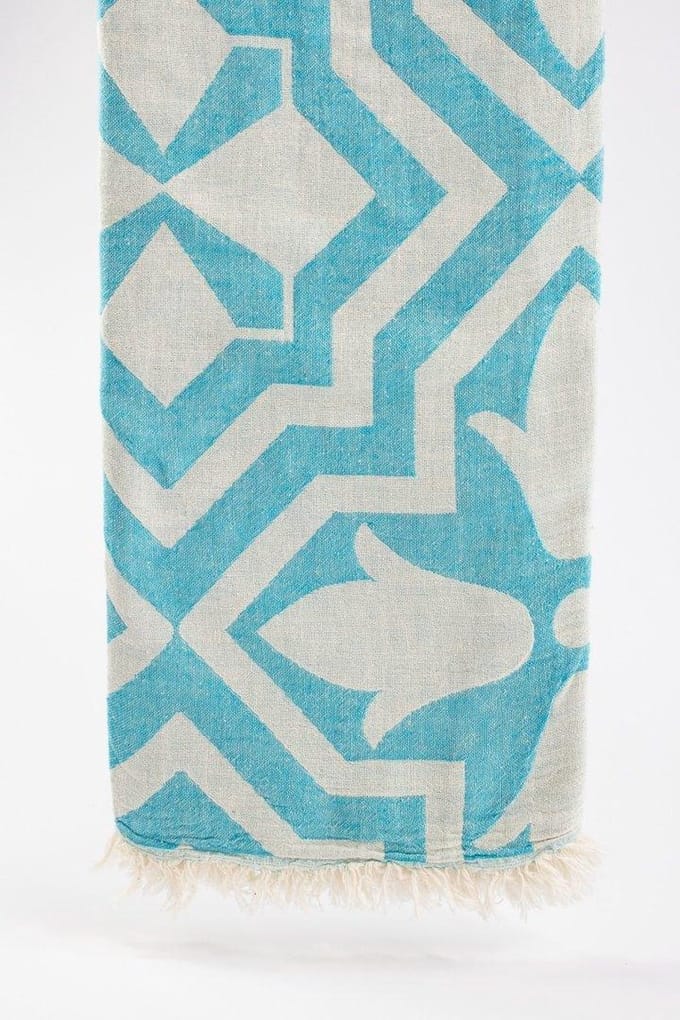Euromos – Turkse hamamdoek – 100x180 cm – katoen – licht & sneldrogend – turkoois