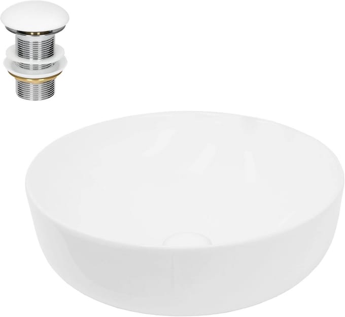 Opzetwastafel Rond - Waskom - Kleine Opbouw - Badkamer