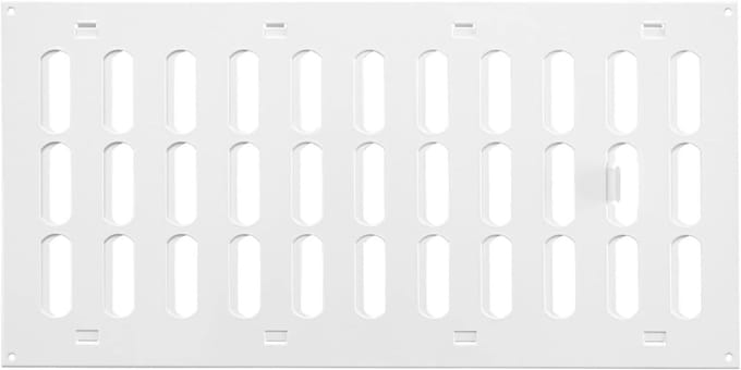 Verstelbaar Schuifrooster 400x200 mm voor Ventilatie - Wit