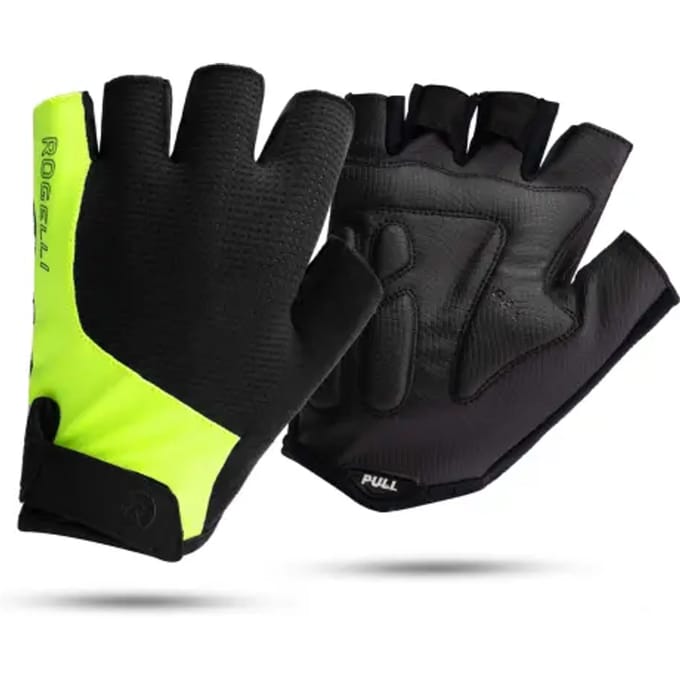 Rogelli Essential Heren Fietshandschoenen - Zomer - Korte vinger - Fluor