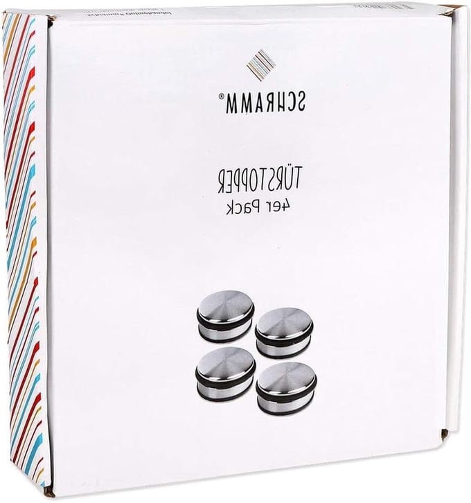 4-delige deurstoppers plat ca. 10 x 4 cm - deurbuffer deurstophouderbuffer - 4-pack