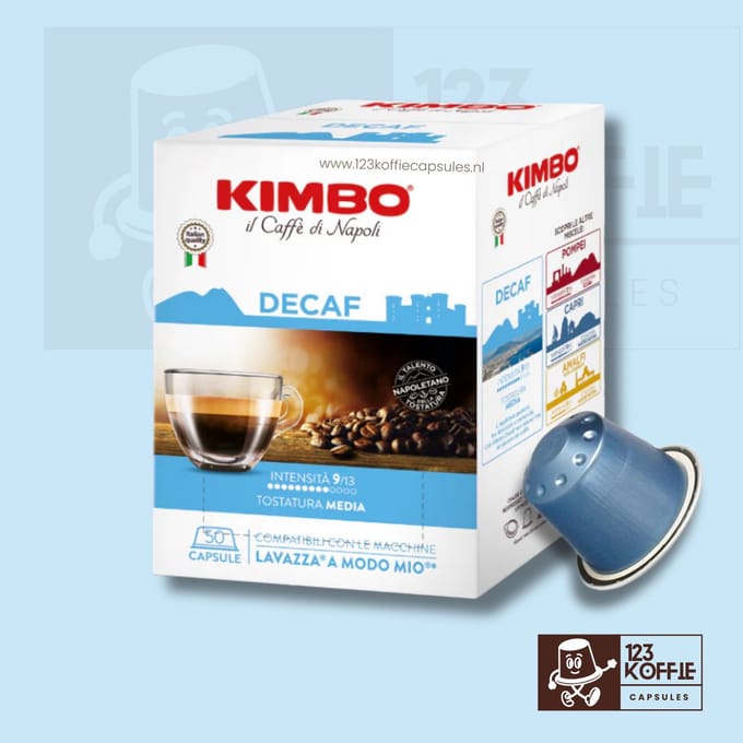 Kimbo Decaffeinato capsules A Modo Mio 50 stuks – cafeïnevrije espresso