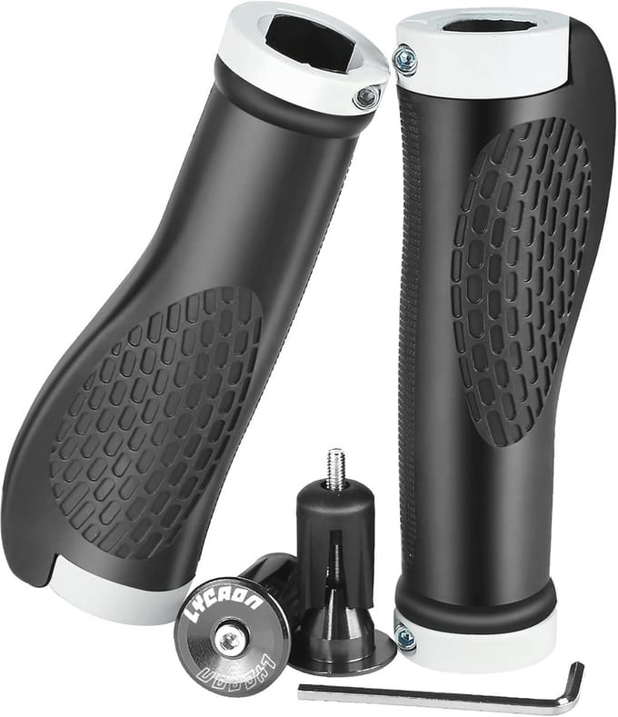 Ergonomische Fiets Handvatten met Uitbreidbare Aluminium Eindkappen voor MTB/BMX en Urban Fietsen