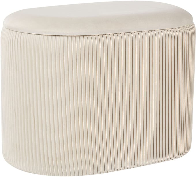 BELIANI RICHLAND - Poef - Lichtbeige - Poef