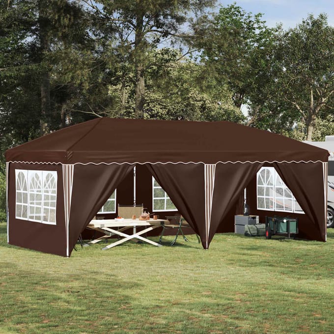 vidaXL - Pop-up - Feesttent - 575 - x - 288 - x - 245 - cm - Bruin