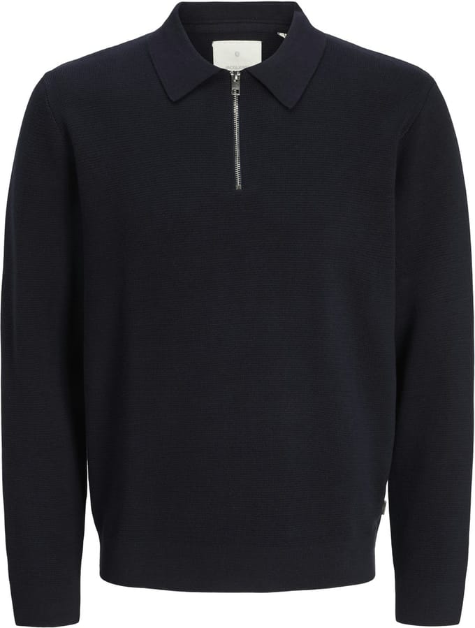JACK&JONES - JPRBLAMILANO STITCH KNIT ZIP POLO SN - Heren - Polo's