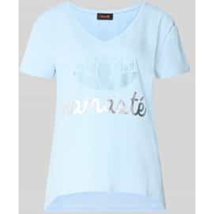 T-shirt met siersteendecoratie model 'Namaste'